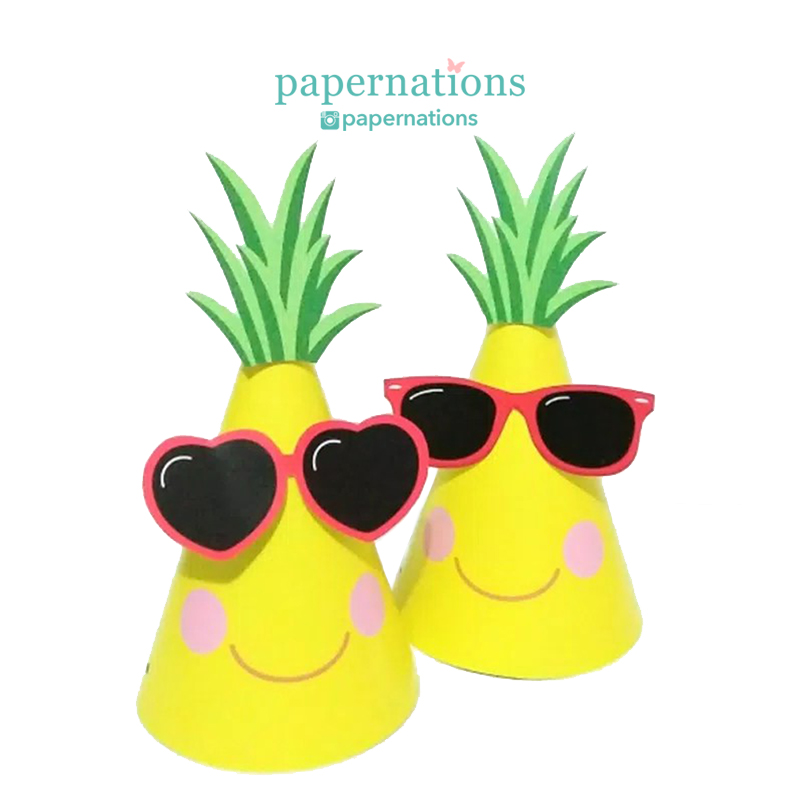 Funky Pineapples Cone Hats